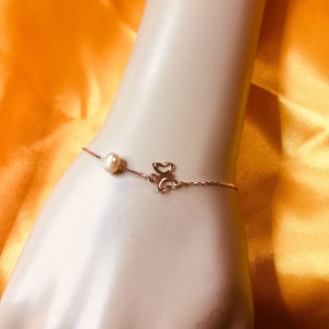 Butterfly,Rose gold,White,Pearl,natural,bracelet,women,bohe,Pink,fashion,stylish,elegant,fine jewelry,animal,stainless,beautiful,economic