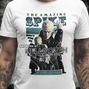 Camiseta de Buffy, la cazavampiros - Spike "Restless", temporada 4. James Marsters. Tallas para hombre y mujer. Grunge.