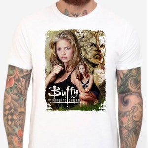 Buffy the Vampire Slayer - White T-Shirt. Men&#39;s & Women&#39;s all sizes. The Master