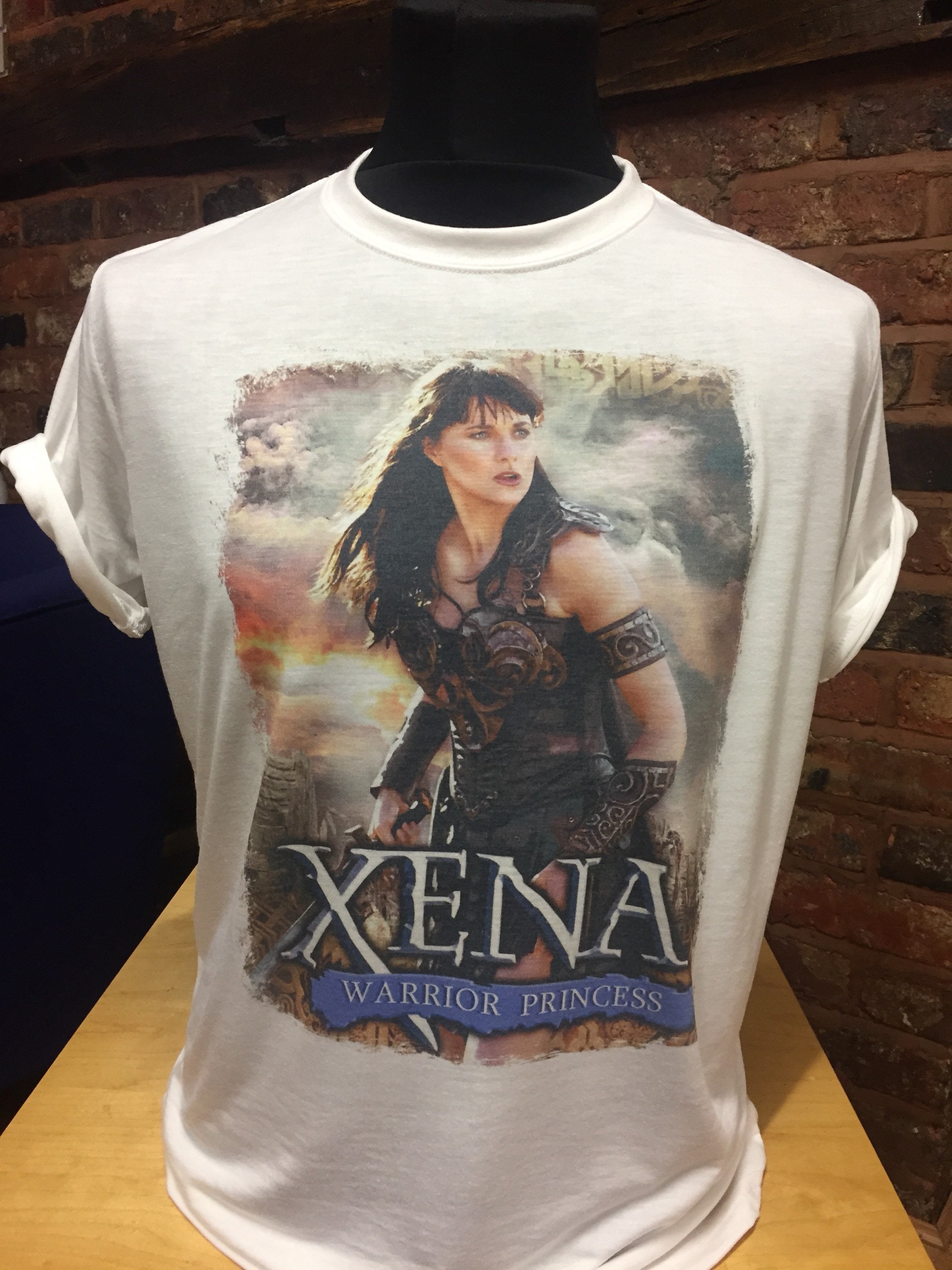 T-shirt Xena Warrior Princess Noir - Aventures In The Sin Trade - Années 90