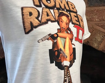 ２*日様 90S TULTEX TOMB RAIDER Tシャツ アンジェリーナ Vintage 2001 Tomb Raider Angelina Jolie Movie Promo RARE Croft XL