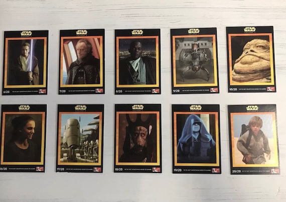 Set of 20 Star Wars: Episode 1 Trading Card Set. Exclusively