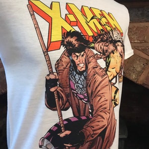 Gambit and Rogue White T-Shirt. X-Men Animated. Male & Female all sizes. Custom Made image 3