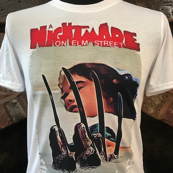 Un cauchemar sur Elm Street - T-shirt blanc. Nancy Thompson. Heather Langenkamp. Freddy Kruger. Hommes et femmes toutes tailles