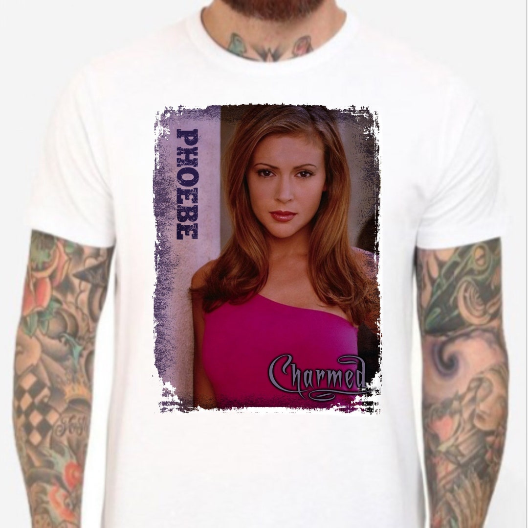 Charmed - Alyssa Milano as Phoebe. White Custom Made T-shirt. Men's ...