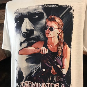 Terminator Arnold Schwarzenegger, Linda Hamilton, Sarah Connor White  Men's Women's all Sizes