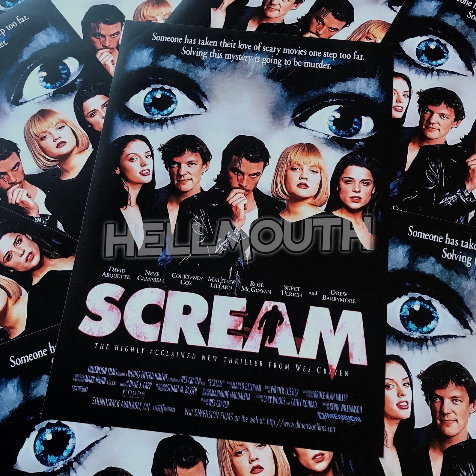 Scream 1996 Movie Poster A2 Size Custom Artwork Etsy