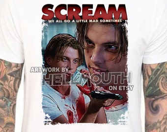 Scream Movie T-shirt. Billy Loomis -  Skeet Ulrich. Men&#39;s & Women&#39;s all sizes