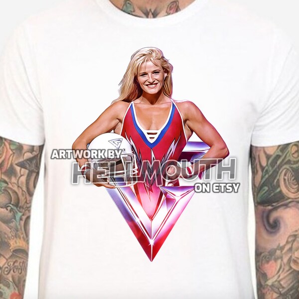 Gladiators LIGHTNING T-Shirt! Men's & Women's all sizes. 90s Retro UK tv show Kim Betts