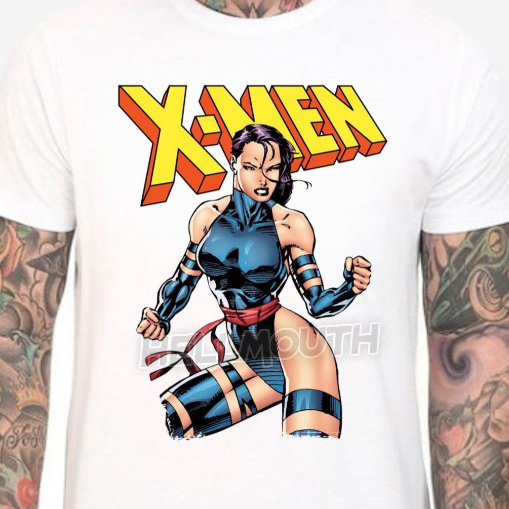 Psylocke - Betsy Braddock - White T-shirt. X-men Animated. Male ...
