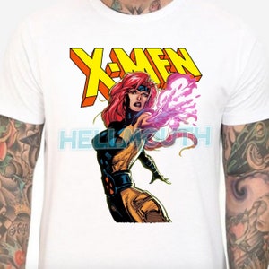 Jean Grey - White T-Shirt. X-Men Animated. Male & Female all sizes. Custom Made