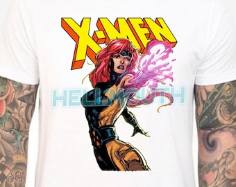 Jean Grey - White T-Shirt. X-Men Animated. Male & Female all sizes. Custom Made