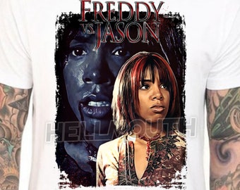 Freddy Vs Jason - White T-shirt. Kia Waterson Kelly Rowland. Freddy Krueger. Men's & Women's all sizes