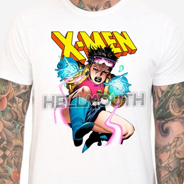 Jubilee - White T-Shirt. X-Men Animated. Male & Female all sizes. Custom Made Jim Lee