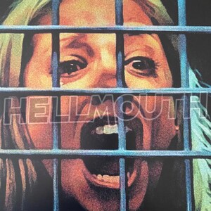 May include: A woman's face is shown through a metal cage, her mouth is open in a scream. The text "I KNOW WHAT YOU DID LAST SUMMER" is visible at the top of the image.