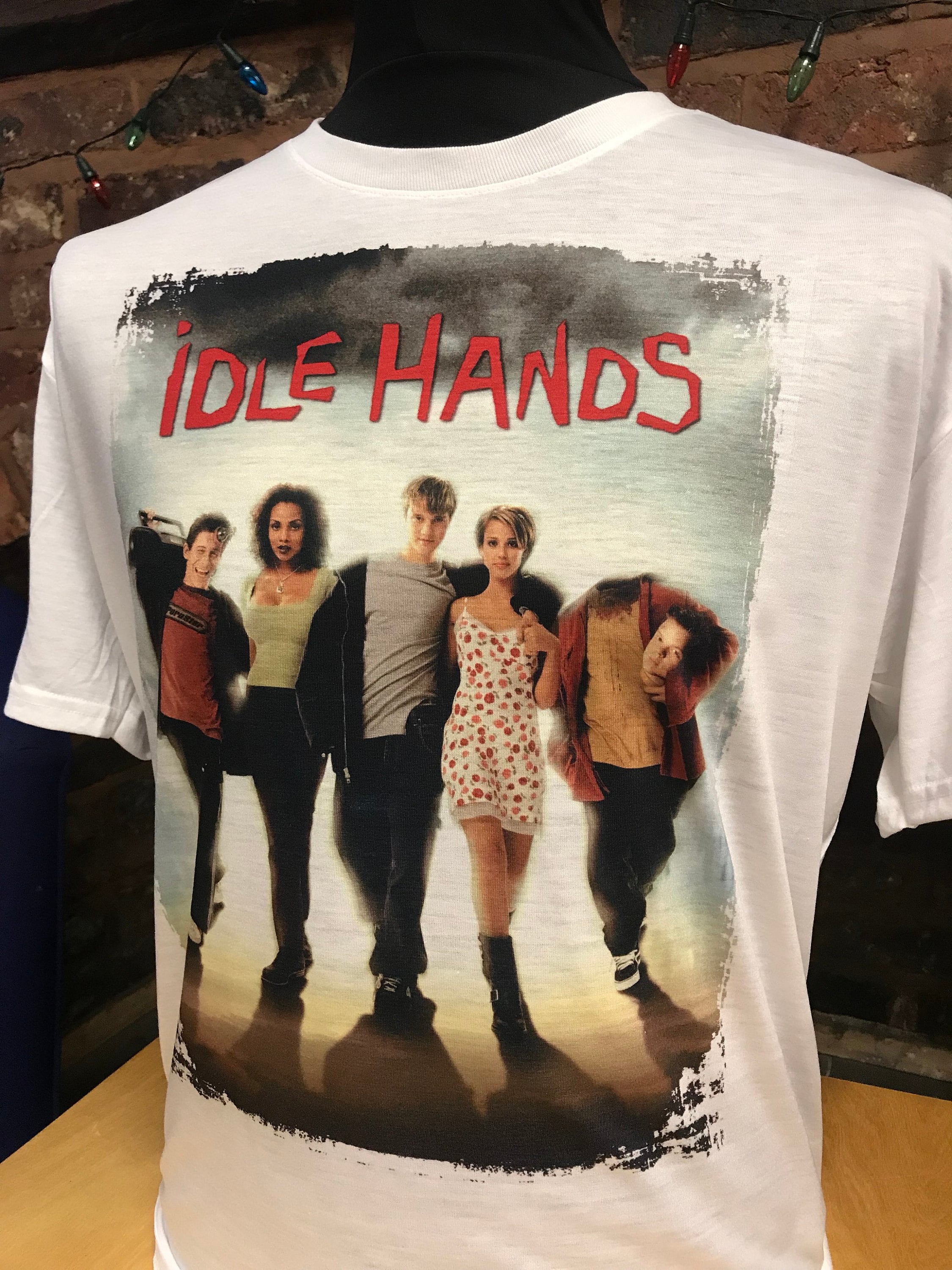 Idle Hands - White T Shirt. Seth Green, Devon Sawa, 1990's