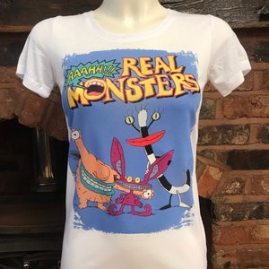 AAAHH!!! Real Monsters - White T-Shirt. Men&#39;s & Women&#39;s all sizes. Nickelodeon.