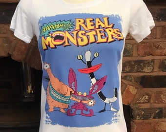 AAAHH!!! Real Monsters - White T-Shirt. Men's & Women's all sizes. Nickelodeon.