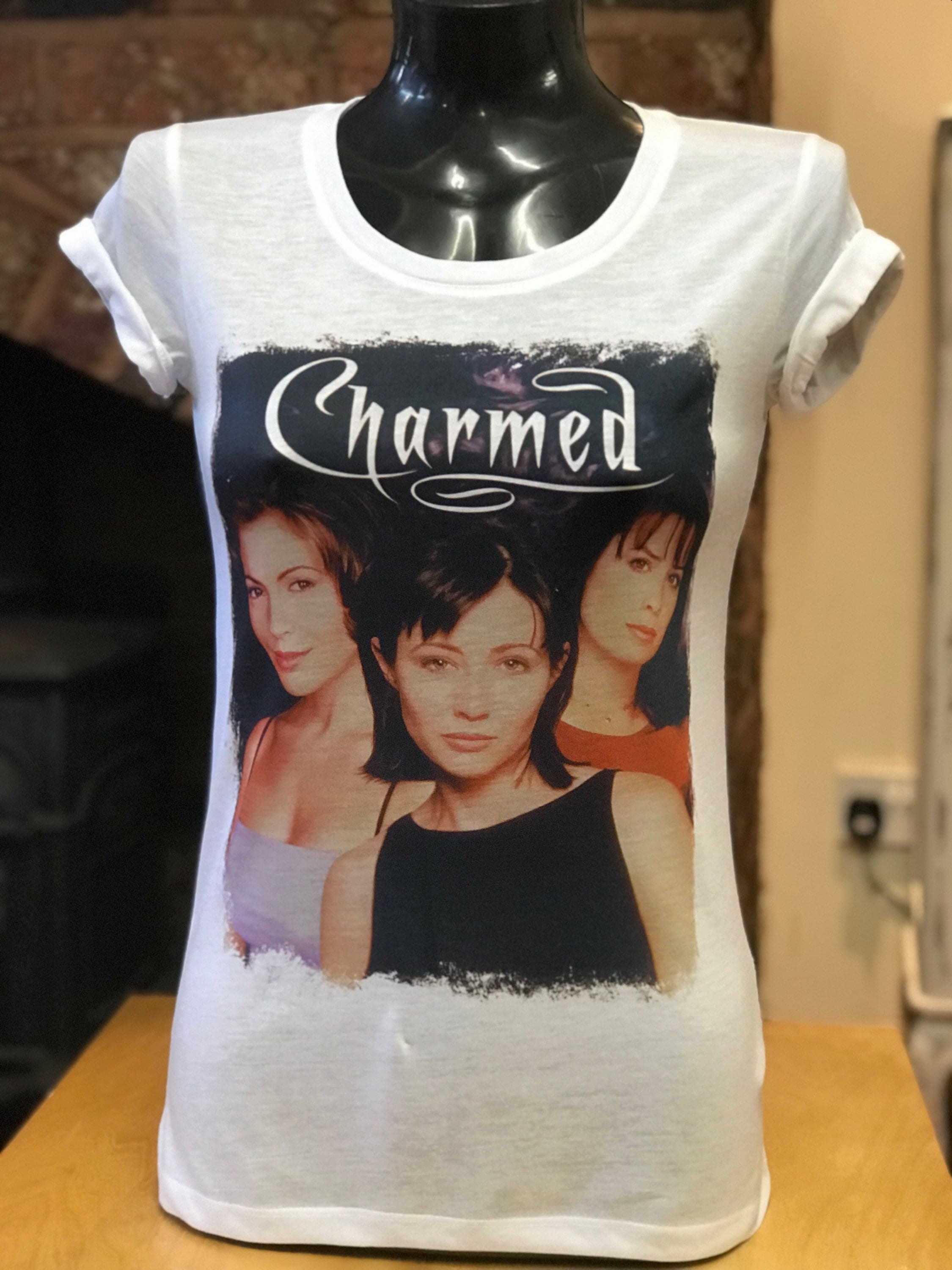 Charmed White Custom Made T-shirt. Men 