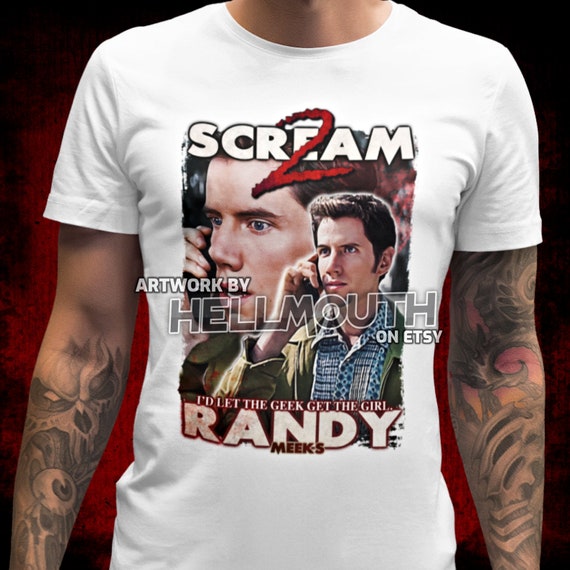 Scream 2 Movie T-shirt. Randy Meeks - Jamie Kennedy. Men's