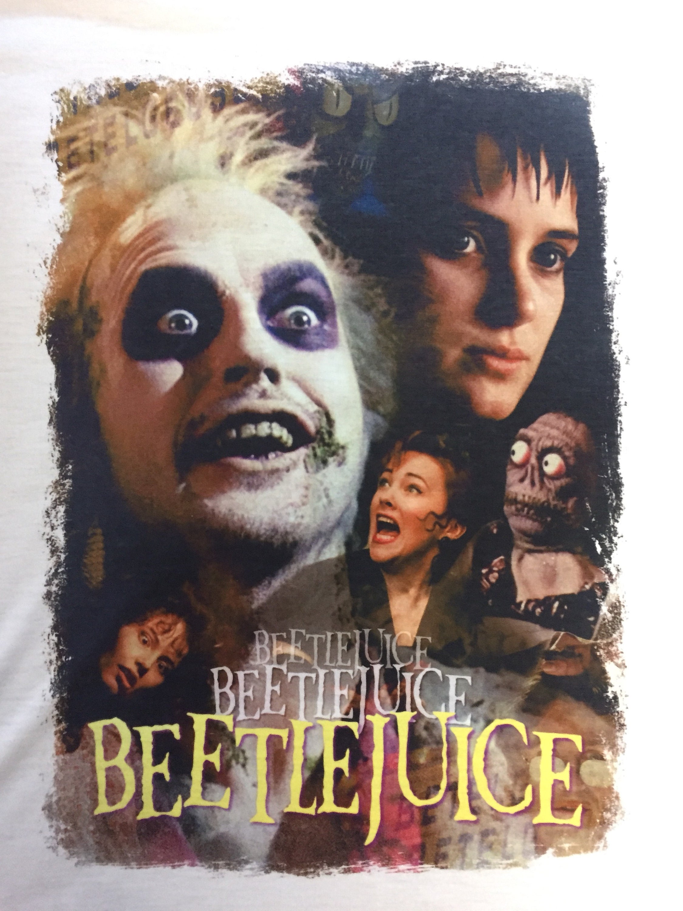 Beetlejuice White T Shirt. Michael keaton Winona Ryder | Etsy