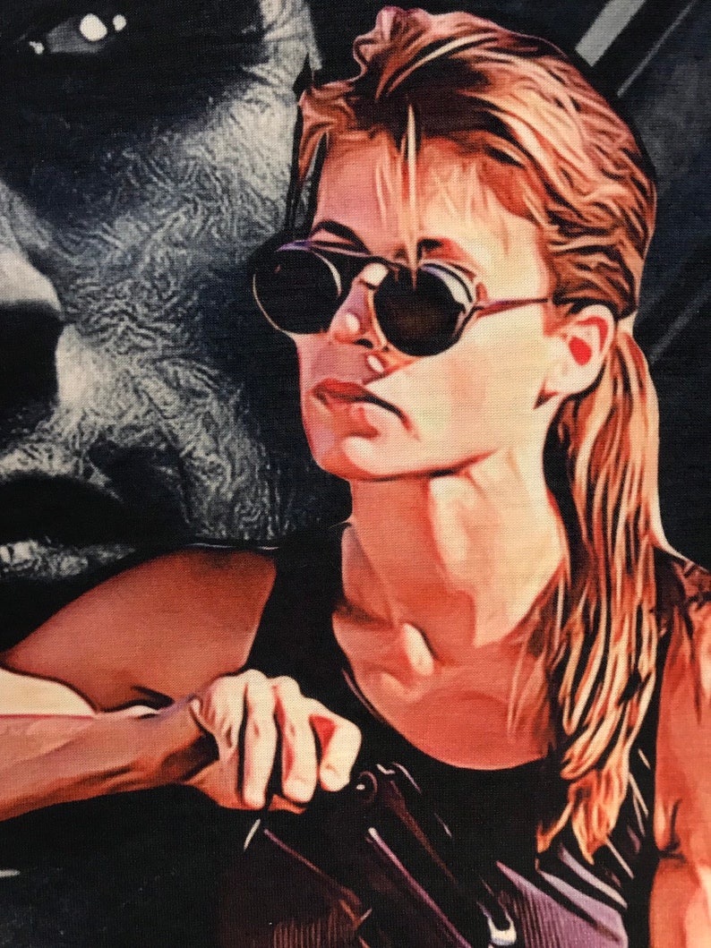 Terminator 2 Arnold Schwarzenegger, Linda Hamilton, Sarah Connor White T-Shirt. Men's & Women's all Sizes image 3