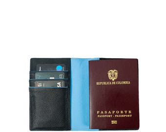 Peace - Slim Leather Passport Wallet Case