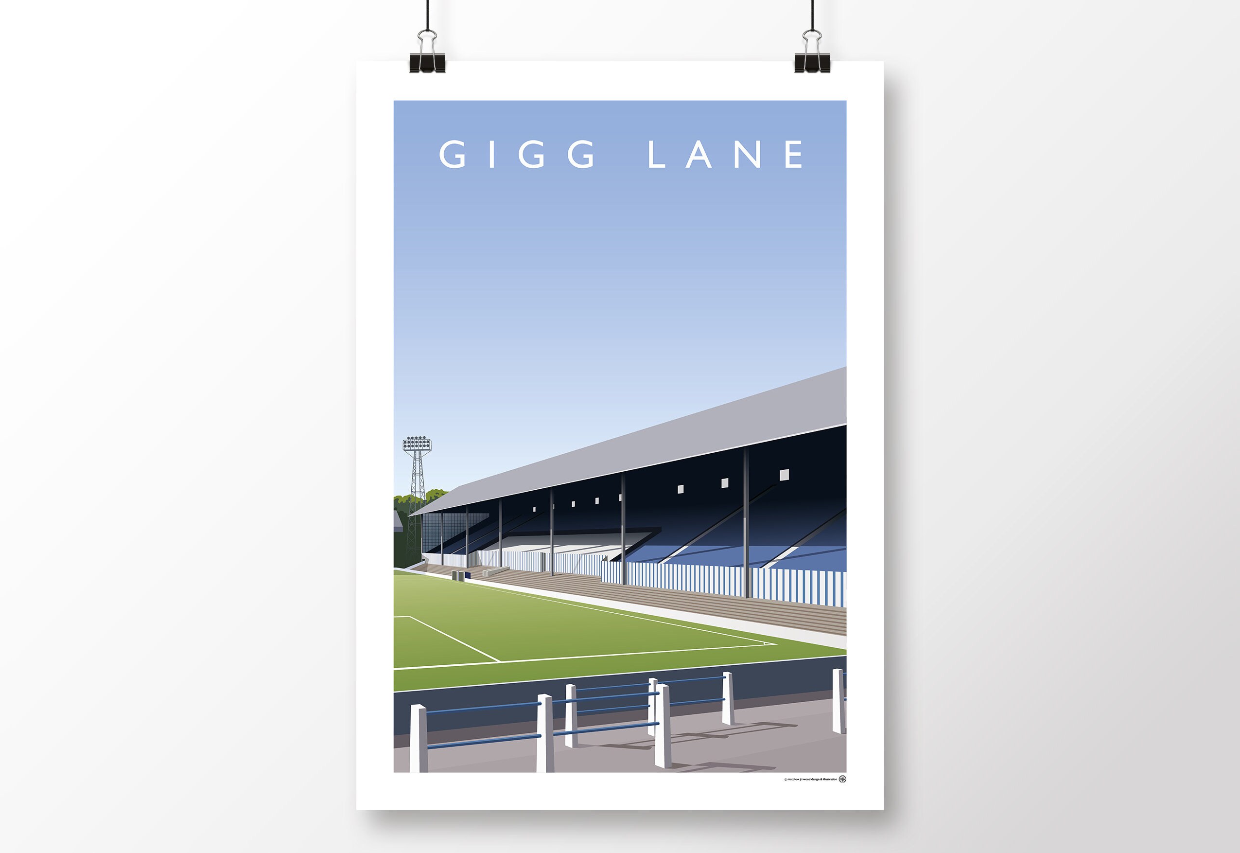 Bury FC Gigg Lane the North Stand Poster Etsy UK