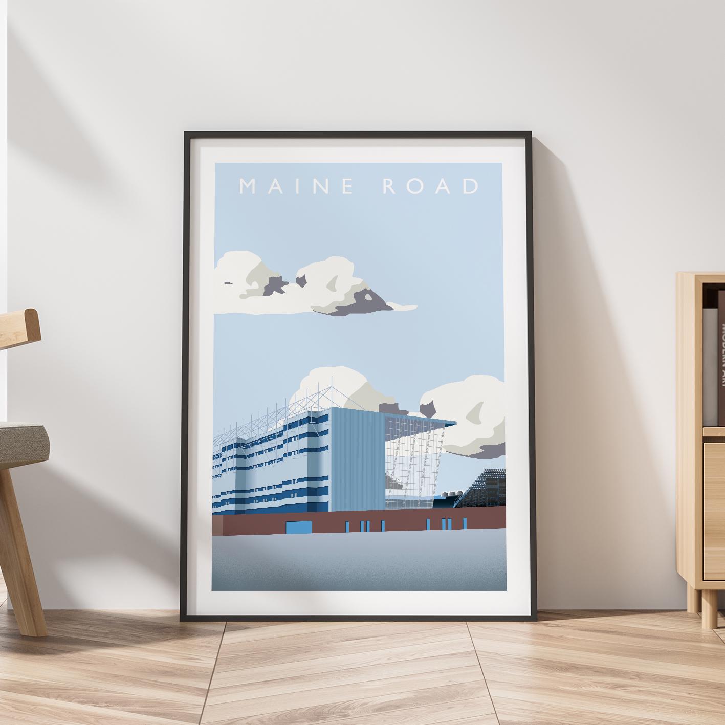 Manchester City Maine Road Poster