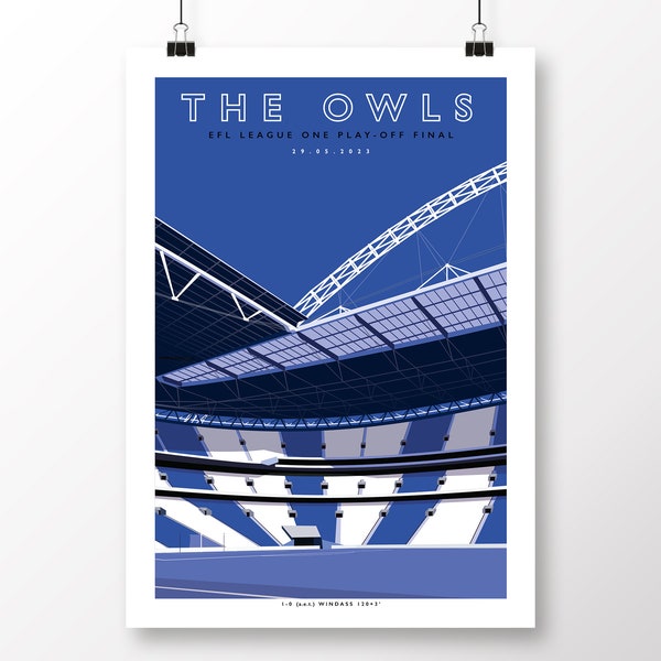 Sheffield Wednesday The Owls Wembley Poster