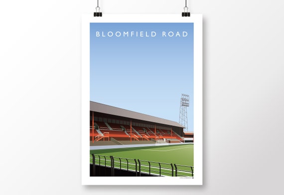 Blackpool Fc Bloomfield Road Poster In A3 A2 Etsy