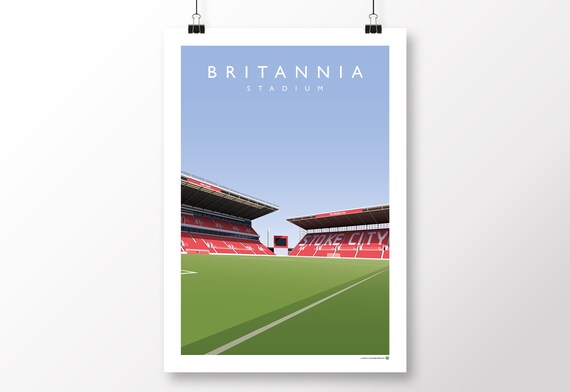 Stoke City Britannia Stadium Poster Etsy Denmark