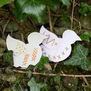 Kit de création d'oiseaux macareux sauvages, broderie sur papier pour débutants.