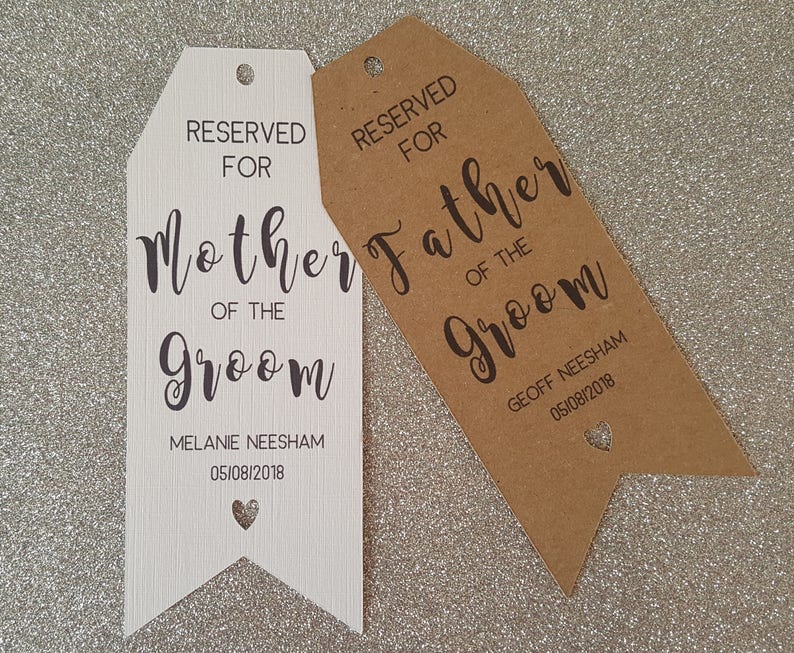 Reserved Wedding Ceremony Seating Tag Chair Tags Wedding Etsy
