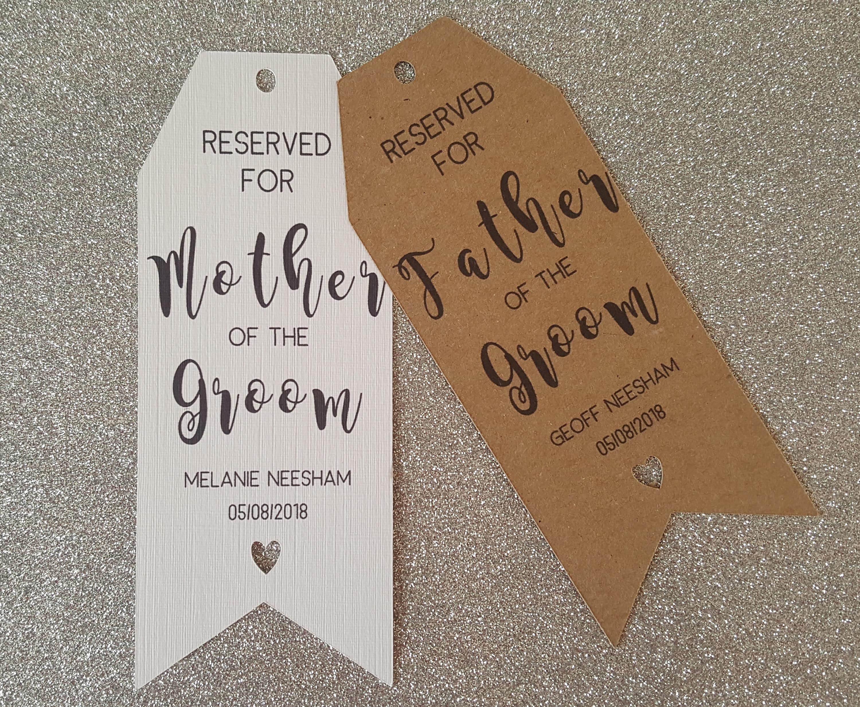 Reserved Wedding Ceremony Seating Tag Chair Tags Wedding Etsy UK