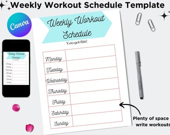 Gym Schedule Workout Schedule Printable Gym Schedule Printable Schedule ...