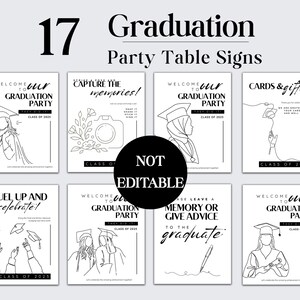 Graduation Party Table Signs | Sign For Grad Party | Graduation Table | Senior Grad Signs | Graduation Party Welcome Sign |