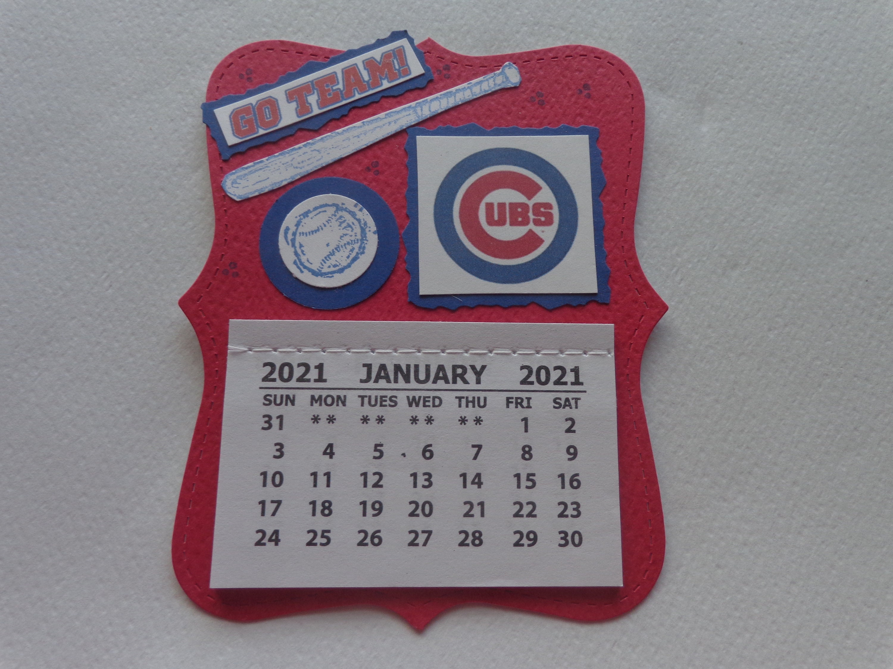 Chicago Cubs Love Baseball 2021 Magnetic Calendar Magnet | Etsy