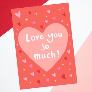 Je t’aime tellement, carte de Saint-Valentin, carte d’anniversaire