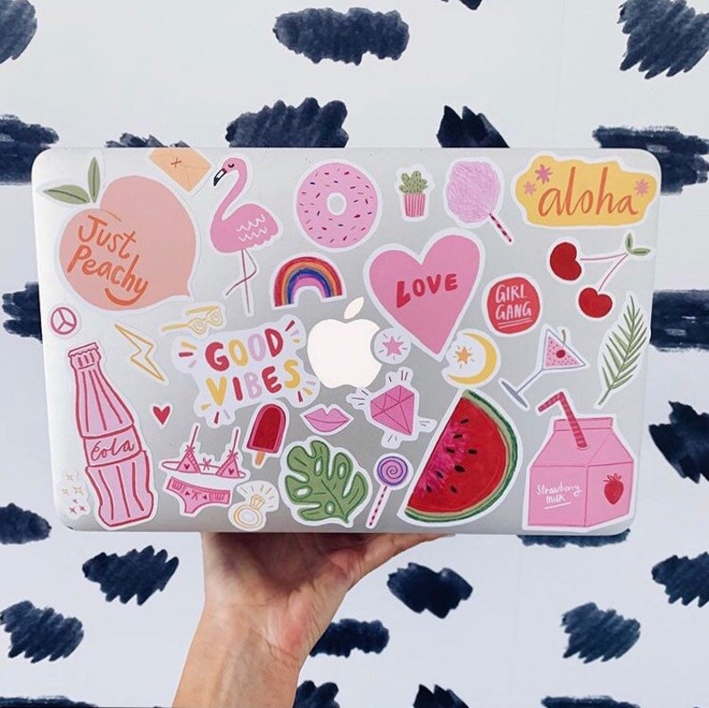 31 Laptop Stickers Girly Laptop Stickers Pink Stickers Cute Etsy Ireland