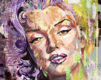 Marilyn Monroe Portrait, Giclee Art Print, Limited Edition