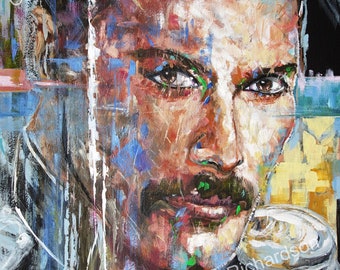 Freddie Mercury Art Print, Queen Band Portrait, Limited Edition
