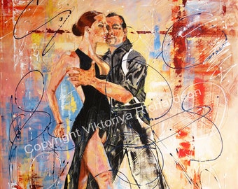 CANVAS PICTURE WALL ART UK 3731 dance tango love 30 SHAPES 