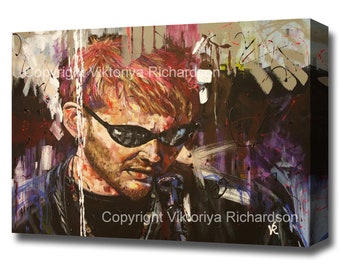 LAYNE STALEY Canvas Print, Gift for him, Semi-abstract, Interior design, Icon Singer, Alice in Chains, Best friend present