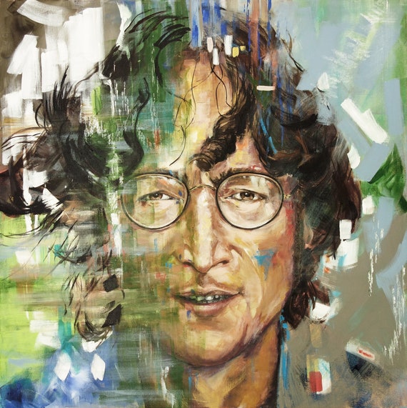 John Lennon, Original, Portrait, Pop Art, Street Art, Home Decor