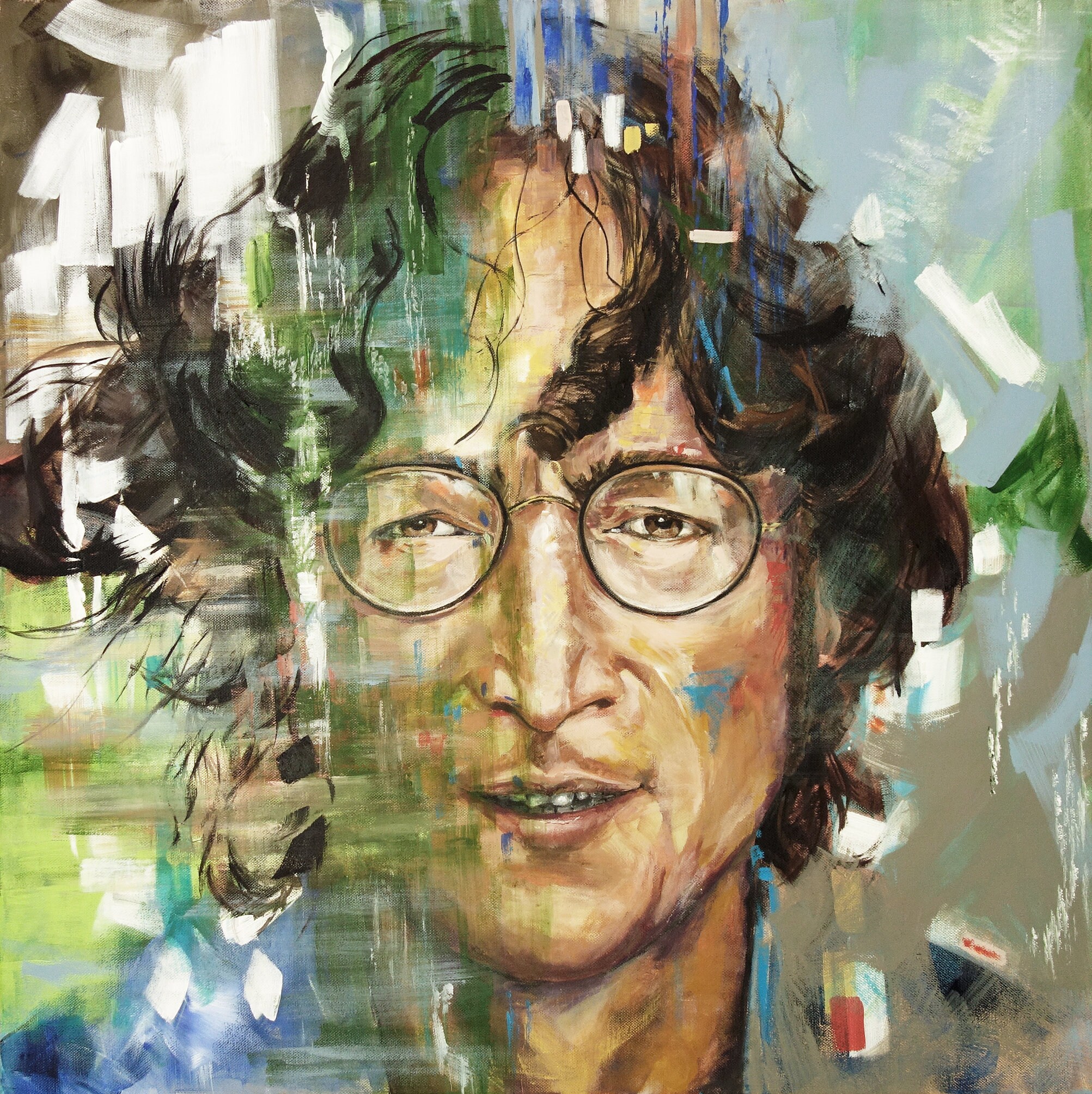 John Lennon Portrait Pop art Street Art Home Decor Wall Etsy