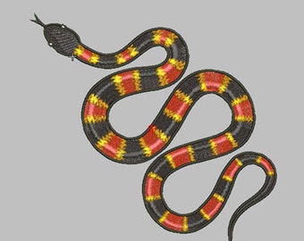 Grande serpente rosso disegni macchina ricamo