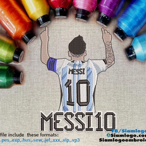 Messi_10 Ontwerpen Machine Borduurwerk