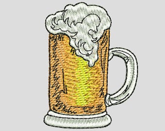 Beer Embroidery Design