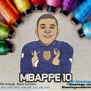 Mbappe10 Designs Machine Embroidery